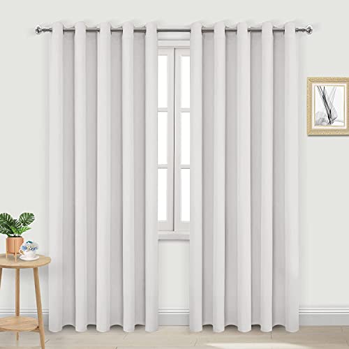 DWCN Blackout Curtains 84 Inches Long, 60 Wide Room Darkening Thermal Curtain for Bedroom Living Room - W60 x L84, Set of 2 Panels, Ivory