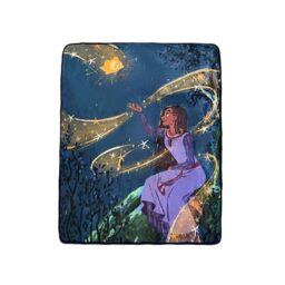 Northwest Disney Wish Silk Touch Sherpa Throw Blanket, 60 x 80 inches, Wish Upon
