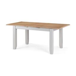 Julian Bowen Richmond Extending Dining Table, Grey/ Euro Oak - H78.5xW180cm