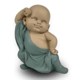 Typical Buddha Statue - GongFu 2 - Baby Buddha Symbolically Recognized - Peaceful and Cheerful Mood - Zen Decoration - Height 13 cm - Zen'Light