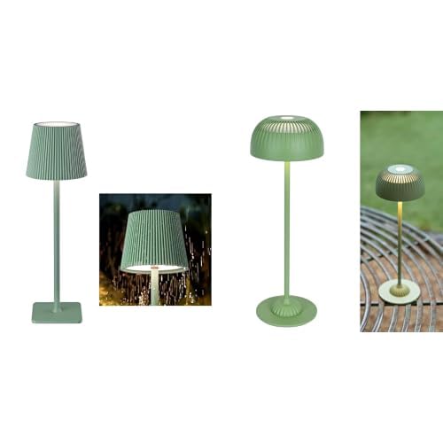 Bundle of LuminexDesigns Cordless Rechargeable LED Table Lamp Green