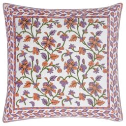 Paoletti Mentera Cushion Cover,Lilac/Coral,50 x 50cm
