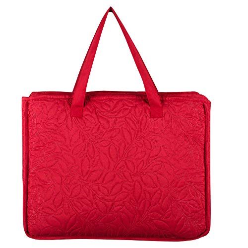 Stof Lovely Casa - Boutis Duvet Cover + 1 Pillowcase - Size 180 x 240 cm - 100% Polyester - Colour Red - Cassander Model - Home Bed Linen Washable at 30 °C
