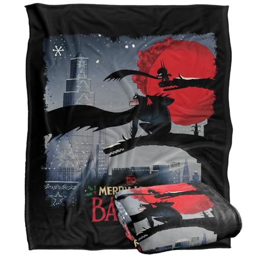 LOGOVISION Merry Little Batman Skyline Silky Touch Super Soft Throw Blanket 152 X 127 Cm