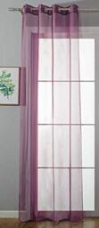 Gardinenbox Plain 20332-cn Eyelet Curtain 175 x 140 cm Purple Eyelet Curtain Eyelets Lead Tape Closure Living Room