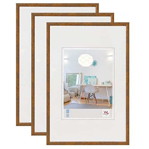 walther Design Picture Frame taupe 20 x 30 cm 3-Pack, New Lifestyle Plastic Frame KV030X3