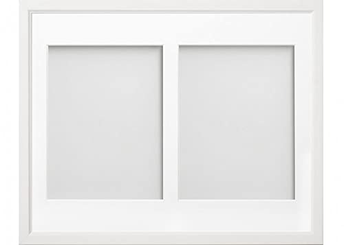 Frame Company Drayton Multi Aperture Photo Frame, White, 14x11 for 8x6 inch (x2)