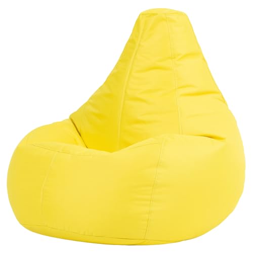 Bean Bag Bazaar Outdoor Bean Bag with Filling Included, Yellow