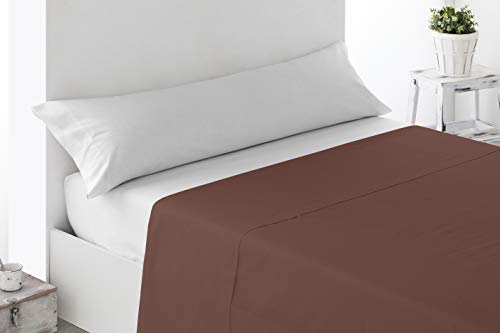 Miracle Home Soft and Comfortable 50% Polyester Fitted Sheet Chocolate Brown 180cm