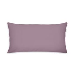 Tom Tailor Renforcé Cushion Cover, 40 x 80 cm, 100% Cotton/Renforcé, Cushion Cover with Coloured Branded Zip, Plain Purple (Cosy Mauve)