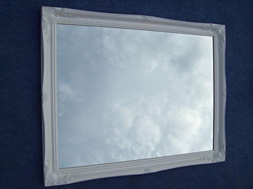 "FRAMES BY POST White Extra Large Shabby Chic Antique Style MIRROR-30"" X 42"" Overall Size (75cm X 105cm), Wood,829117160-3"