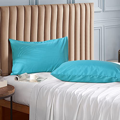 "Evolive Ultra Soft Brushed Microfiber Standard Size 20""x30"" Pillowcases Pair Set of 2 with Envelope Closure (Ocean, 20""x30"" Standard)"