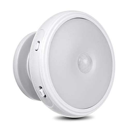 Maclean MCE223 LED Lamp with Night Light Motion Sensor Battery Powered PIR Sensor Auto On/Off 360 ° Rotatable Magnetic Base (5x LED + 6 x backlight)