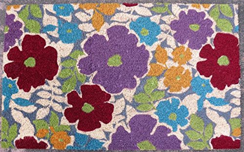 Gift Company Flowers Flowers, Coconuts Pvc Doormat 75 x 1.5 Cm.