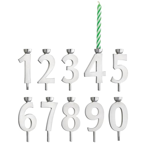REED AND BARTON Let's Celebrate 10-piece Candle Holder Set, 1.00 LB, Metallic