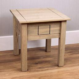Vida Designs Lamp Table Pine Occasional Side or End Table Waxed Solid Pine