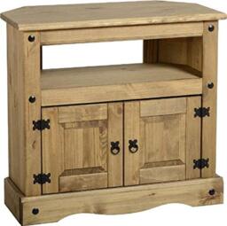 Seconique Corona Corner Tv Cabinet in Distressed Waxed Pine
