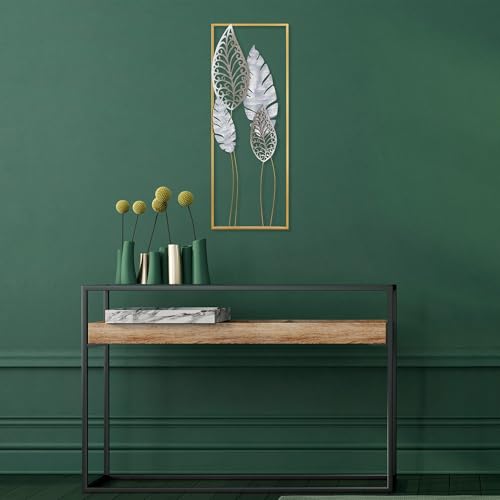 Hand-Painted Decorative Metal Wall Accessory, 32 x 90 x 5 cm, 100% Metal, Unique Colour Variations, Perfect for Home Decor & Art Lovers