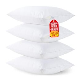 Utopia Bedding Waterproof Pillow Protector Zippered (4 Pack) Standard – Bed Bug Proof Pillow Encasement 20 x 26 Inches