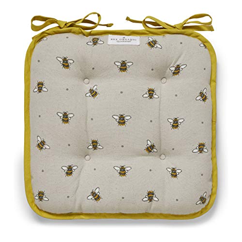 Cooksmart Bumble Bees Chair Cushion for Dining Chairs