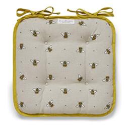 Cooksmart Bumble Bees Chair Cushion for Dining Chairs