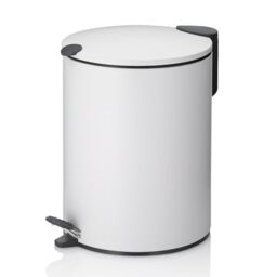 kela 23701 Cosmetic Bin with Inner Bucket 5 L Silent Closing Metal Mats White
