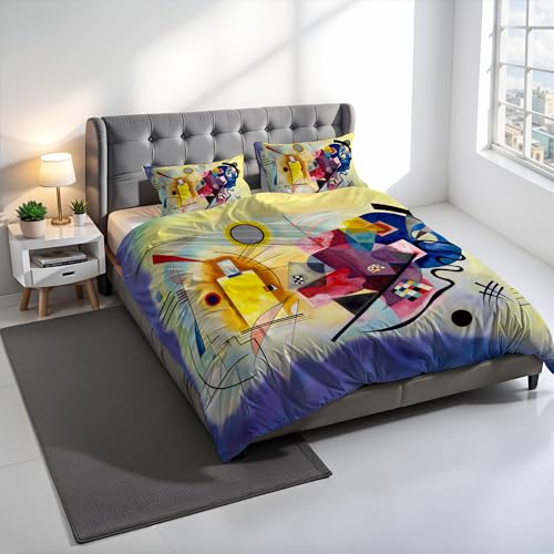 SD57 Digital Print Duvet Cover Set, 100% Cotton, Made in Italy, Double Bed Duvet Cover Set 250 x 200 cm+2 Pillowcases 50 x 80 cm