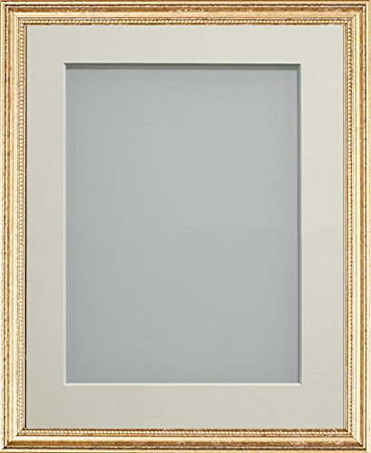 Frame Company Beatrice Range Gold Ornate Wooden Picture Frame With Ivory Mount, A3 for A4 *Choice of Mount Colours and Sizes* Fitted with Real Glass