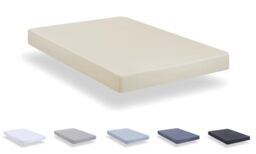 Todocama - Fitted sheet in extra soft brushed microfibre. (90 x 190/200 cm, Beige)