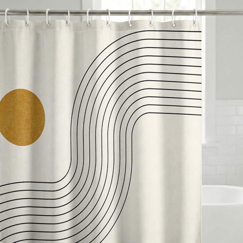 Americanflat 71x74 Boho Shower Curtain - 100% Polyester Shower Curtain with 12 Hooks - Shower Curtains for Bathroom - Art Shower Curtain by Tetyana Karankovska