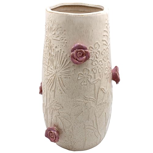 Lesser & Pavey Flowers Vase Large For Living Room & Home Decor - Stylish Vases For Fresh & Artificial Flowers - Modern Vases Centerpiece For Office, Hallway & Table- Decorative Gift For Women & Men
