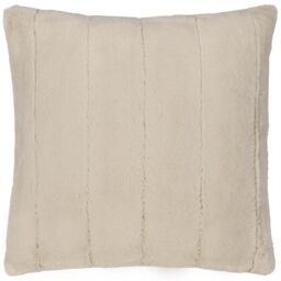 Paoletti Empress Cushion Cover – Soft Faux Fur Velvet Decorative Cushion Case with Concealed Zip for Elegant Home Styling (Oatmeal - 55x55cm)
