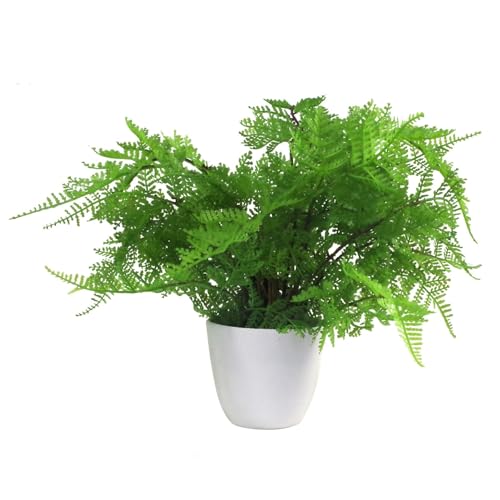 Leaf Artificial Fern Plant with Pot, 30cm