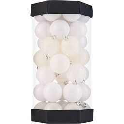 WeRChristmas 42 Piece Shatterproof Bauble Pack, White, 6 cm