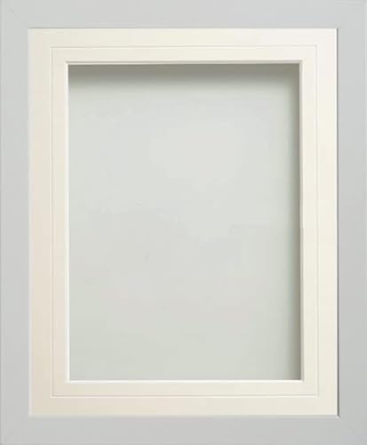 Frame Company Allington White Photo Frame with White V-Groove Mount, A3 for A4, fitted with perspex