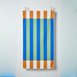 GC GAVENO CAVAILIA Beach Towel for Adults - Premium Microfibre Stripe Towel, Lightweight & Quick Dry - Soft Sand Free Beach Towls, Ideal for Travel & Swimming Towel - (70 x 152 cm) - Blue