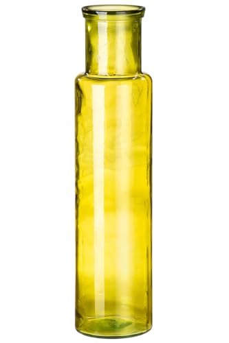 GILDE Vase Noa Glass Yellow Height 75 cm Diameter 18 cm Decoration Home Accessory Gift Idea Flower Vase