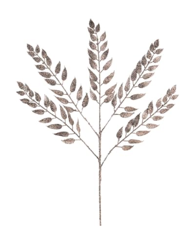 Mocha Leaf Christmas Tree Spray, 73cm Artificial Foliage - Mocha leaf spray, 73cm artificial Christmas foliage for trees, wreaths, garlands and festive arrangements