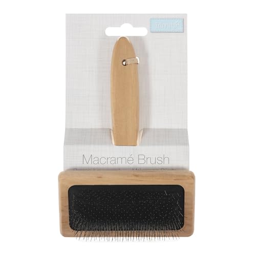Trimits Macrame Brush ??? Weaving Comb, Slicker Brush for Tassels, Carpet, Tapestry, Rope, Knots, Fringe, Braids, Knitting, Rugs