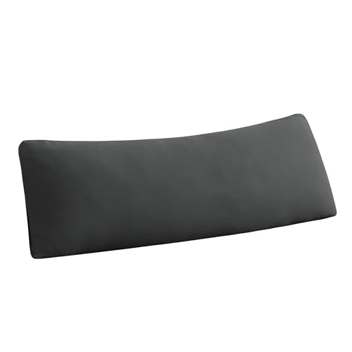 "Stretchy Body Pillow Case Cover - Jersey Knit Long Pillowcase for Body Pillow, 1 Pack - Envelope Closure & Skin-Friendly, Soft and Breathable for Sleeping, 20""x54"", Dark Gray"