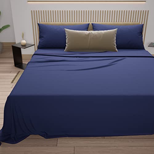 PETTI Artigiani Italiani - Double Bed Linen Cotton, Double Bed Set, Queen Size Bed Set, Fitted Bottom Sheets with Corners, Top Sheets and Pillowcases, 100% Made in Italy