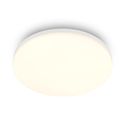 BRILONER - LED Ceiling Light, Warm-White 3000K, 18 W Module at 1850 lm, Ceiling Lights Living Room, LED Lights for Bedroom, Kitchen Light, Hallway, 26 x 6 cm, White