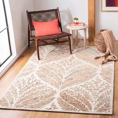 SAFAVIEH Modern Rug for Living Room, Dining Room, Bedroom - Capri Collection, Short Pile, in Beige and Ivory, 152 X 229 cm