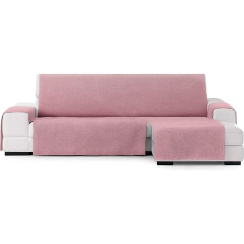 ECOMMERC3 Chaiselong Extra Right Universal and Versatile Sofa Cover ??? Pink Chaiselong Sofa Cover Protector Easy to Install for Back, Seat and Arms