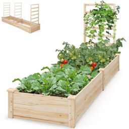 GiantexUK Garden Planter with Trellis (1 Trellis, 300L)