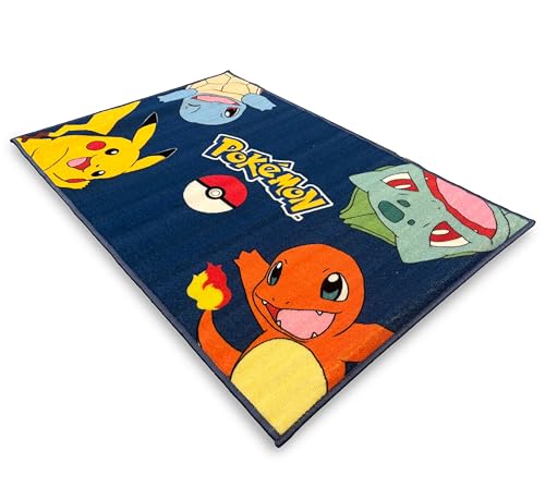 hermet Pokemon Rug with Non-Slip for Children's Room, Digital Print, Size 80 x 120 cm