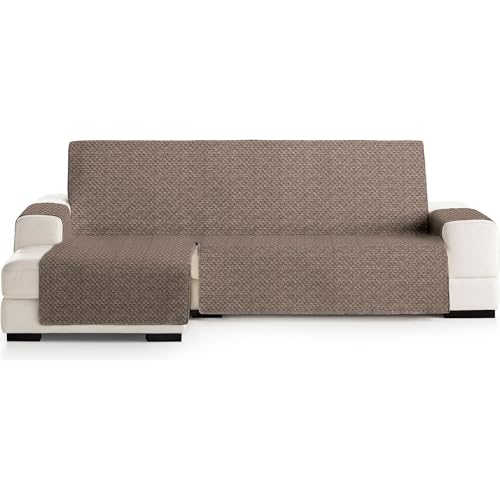 ECOMMERC3 - Extra Left Chaise Longue Sofa Cover - Versatile Fit and Easy to Install - Brown Right Chaise Longue Sofa Cover Ideal for Partial Protection and Use with Pets