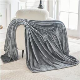 GC GAVENO CAVAILIA Flannel Fleece Throw Blanket King Size 200x240 Cm - Charcoal