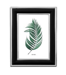 Inov8 Framing Tarnish Resistant Silver Plated Picture Frame - Silver Line/Black Design for 7x5 Inch (18x12cm) Photo