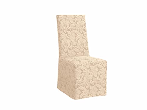 Surefit Scroll Box Cushion Full Dining Room Chair Cover, Champagne